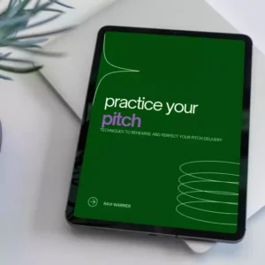 Practice Your Pitch book on a tablet