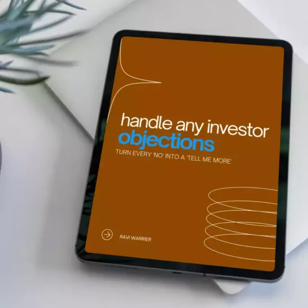 Handle Any Investor Objection book on a tablet